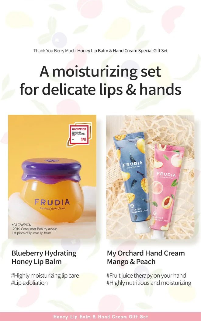 FRUDIA Honey Lip Balm & Hand Cream Special Gift Set Health & Beauty oceanbuy.ca markham toronto free ship USA asian korean skincare