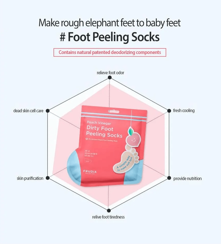 FRUDIA My Orchard Peach Foot Peeling Mask 1 Pair Health & Beauty oceanbuy beauty markham toronto free ship USA asian korean skincare