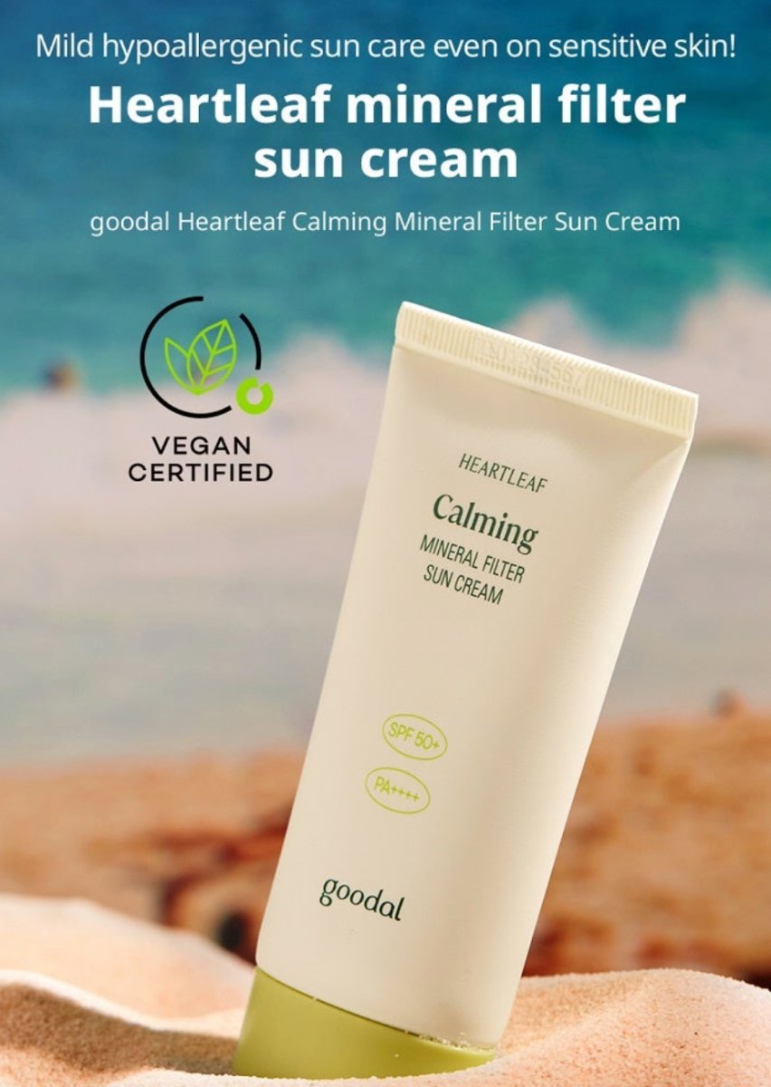 GOODAL Heartleaf Calming Mineral Filter Sun Cream 50ml (NPN 80125448) Health & Beauty oceanbuy.ca markham toronto free ship USA asian korean skincare