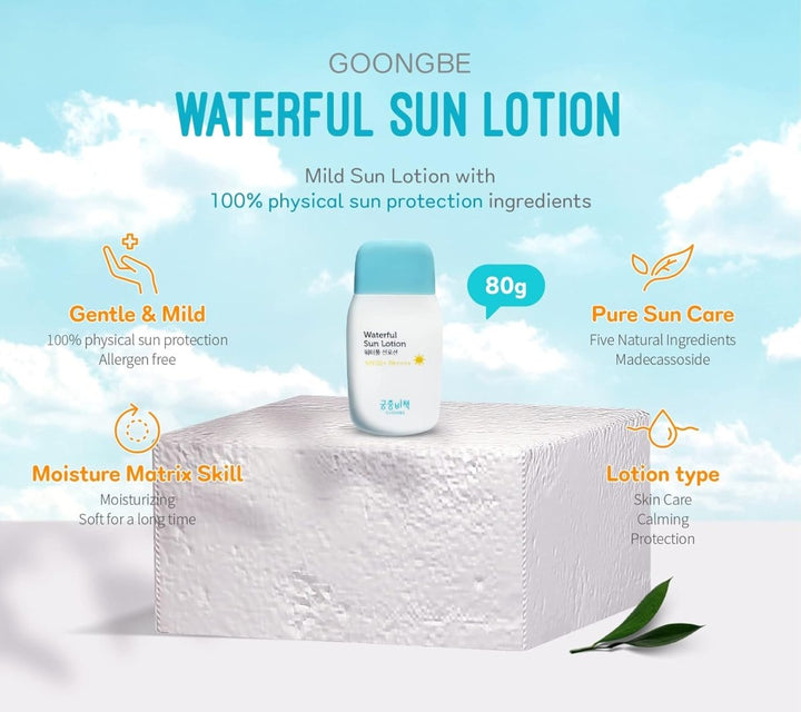 GOONGBE Waterful Sun Lotion SPF50+/PA++++ 80g Health & Beauty oceanbuy beauty markham toronto free ship USA asian korean skincare