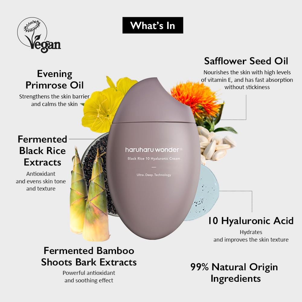 HARUHARU WONDER Black Rice Hyaluronic Cream 50ml Health & Beauty oceanbuy beauty markham toronto free ship USA asian korean skincare