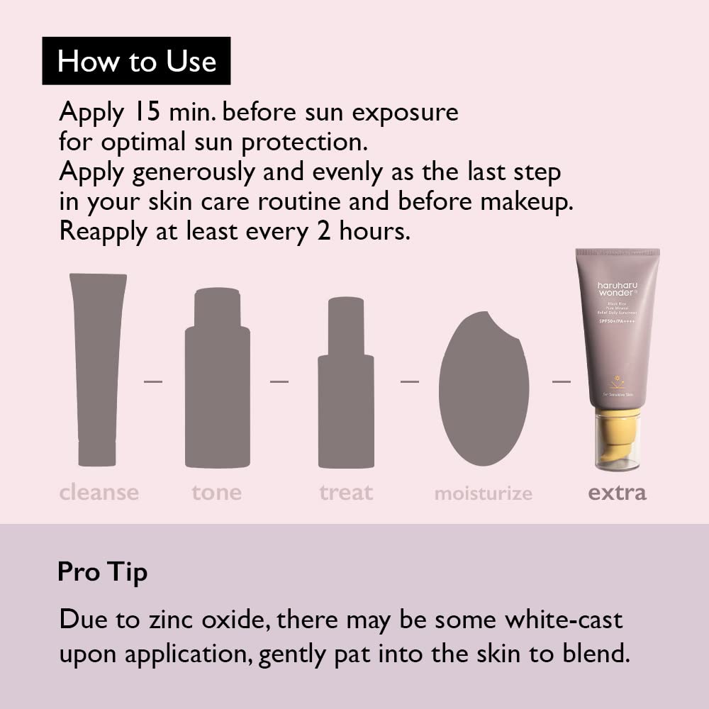 HARUHARU WONDER Black Rice Pure Mineral Relief Daily Sunscreen SPF50+ PA++++ 50ml Health & Beauty oceanbuy beauty markham toronto free ship USA asian korean skincare