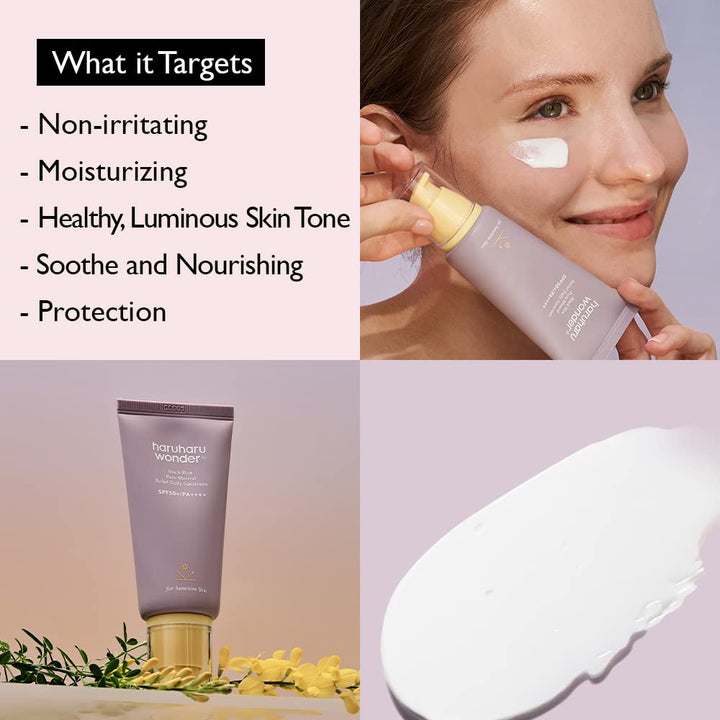 HARUHARU WONDER Black Rice Pure Mineral Relief Daily Sunscreen SPF50+ PA++++ 50ml Health & Beauty oceanbuy beauty markham toronto free ship USA asian korean skincare