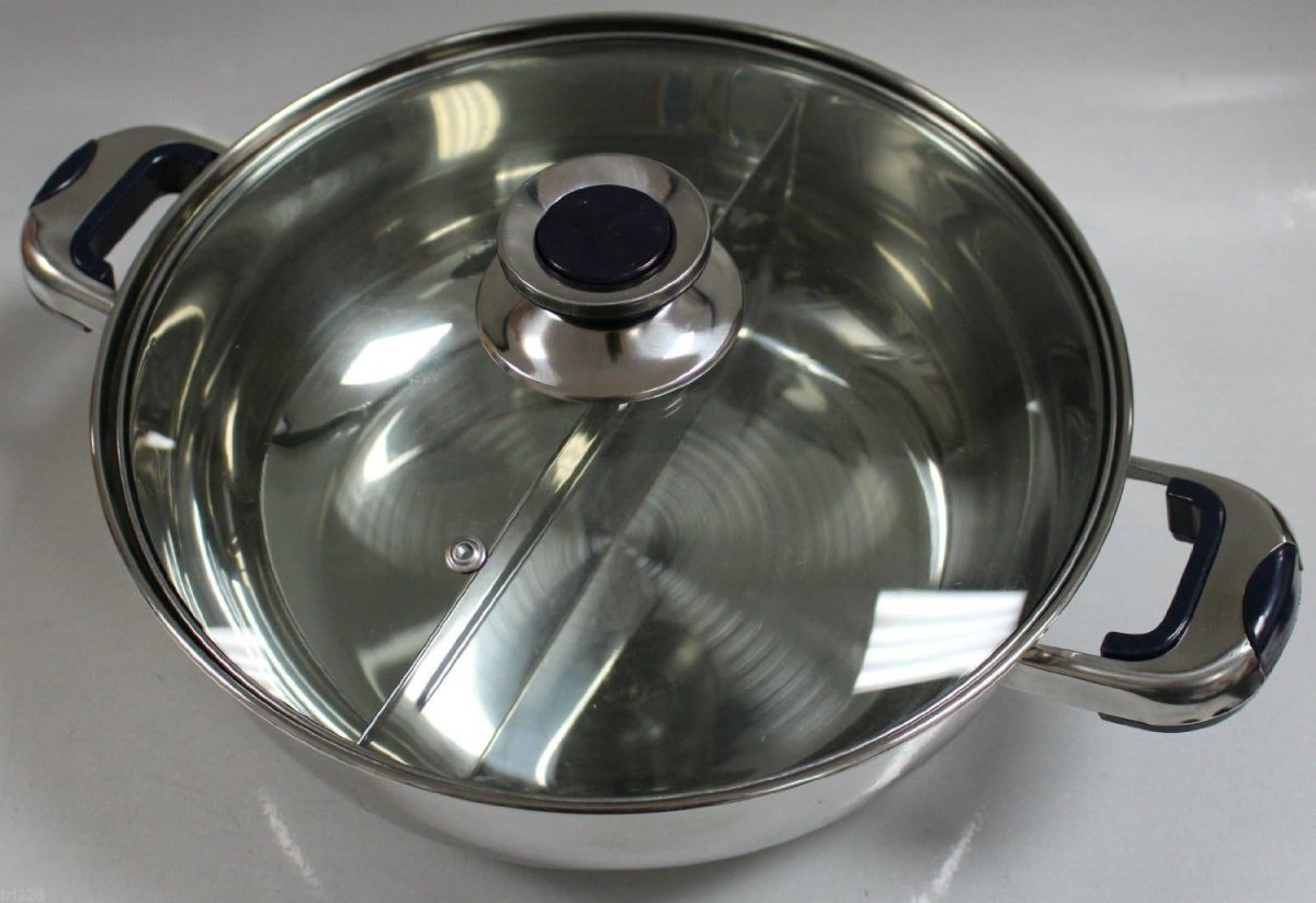 HCX 30 cm Shabu Shabu Dual Sided Hot Pot with Divider 30CM oceanbuy.ca markham toronto free ship USA asian korean skincare