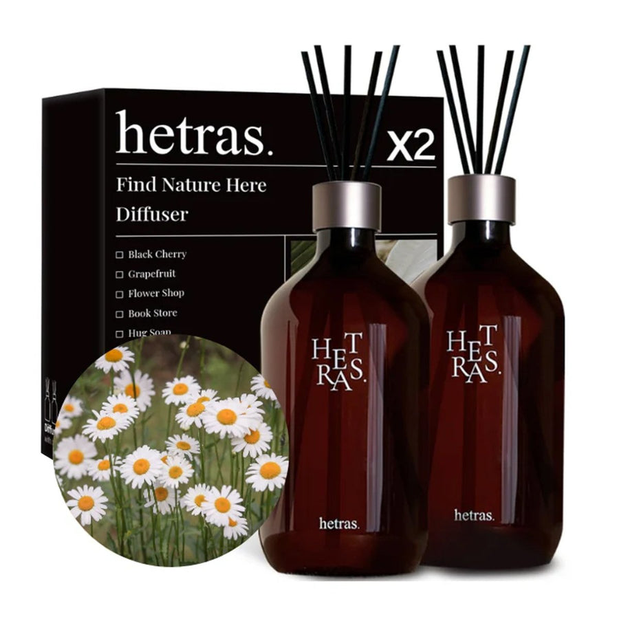 hetras Premium Reed Diffuser Set 500ml*2 - Daisy Health & Beauty