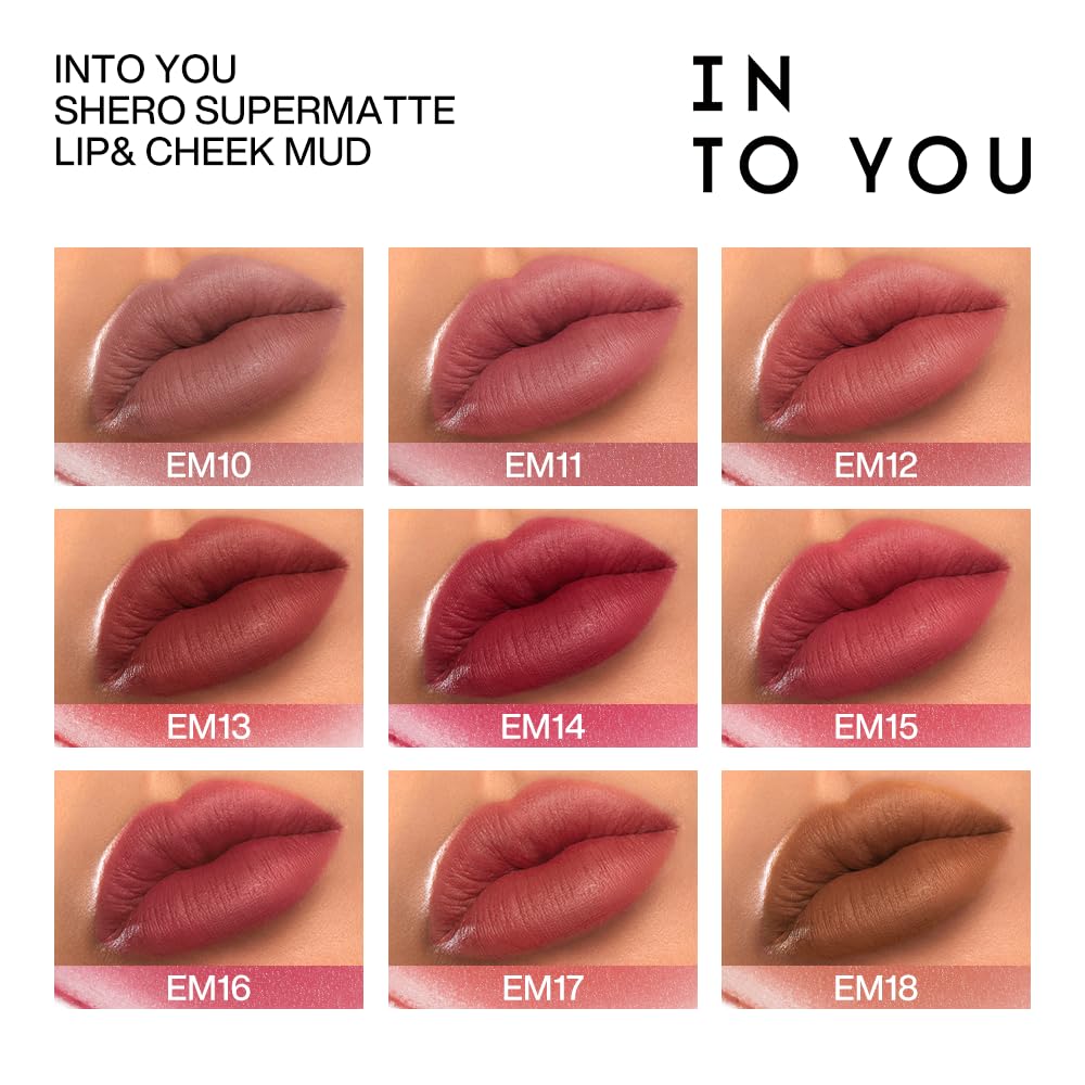 INTO YOU Shero Super Matte Lip & Cheek Mud 2g - 9 Color to Choose Health & Beauty oceanbuy beauty markham toronto free ship USA asian korean skincare