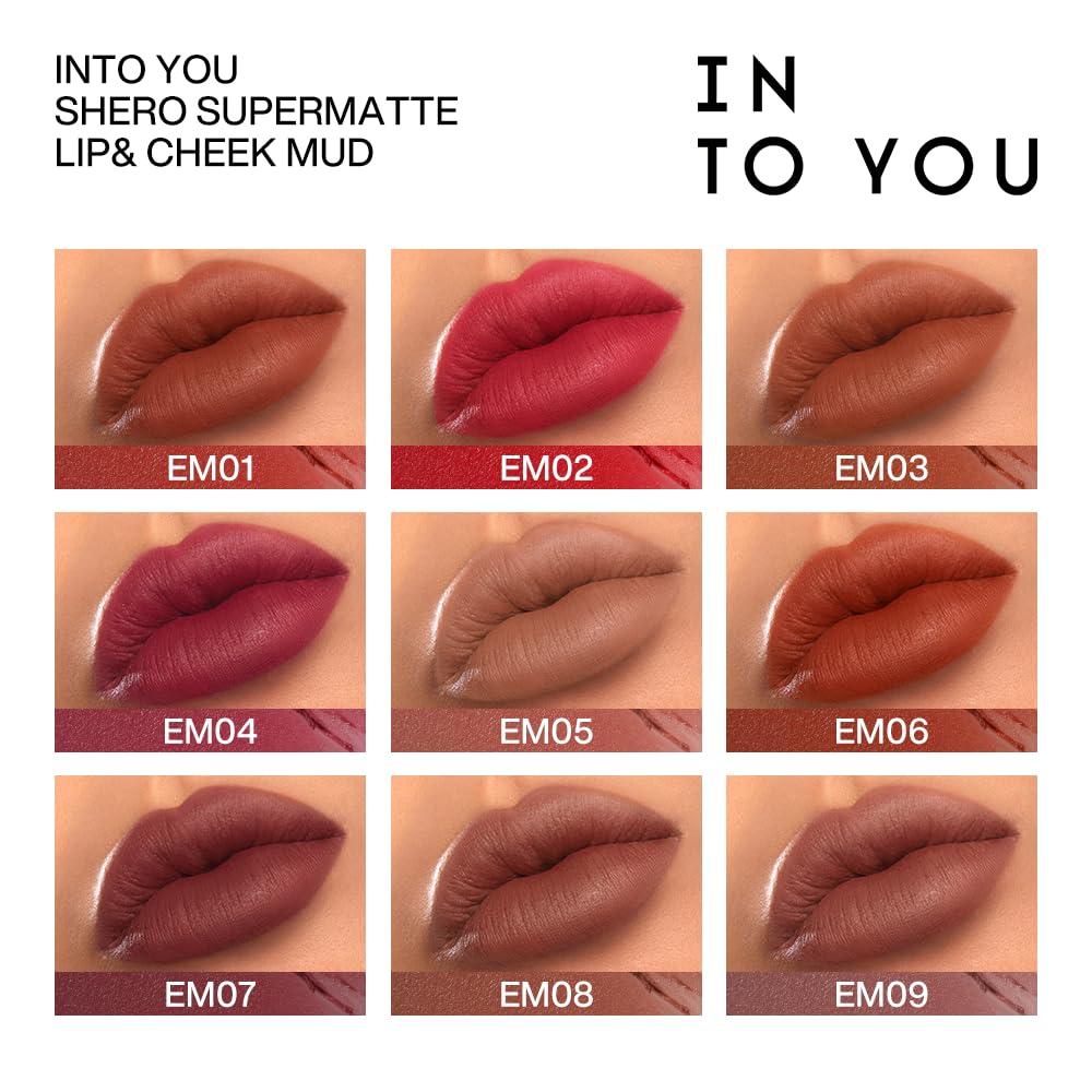 INTO YOU Shero Super Matte Lip & Cheek Mud 2g - 9 Color to Choose Health & Beauty oceanbuy beauty markham toronto free ship USA asian korean skincare