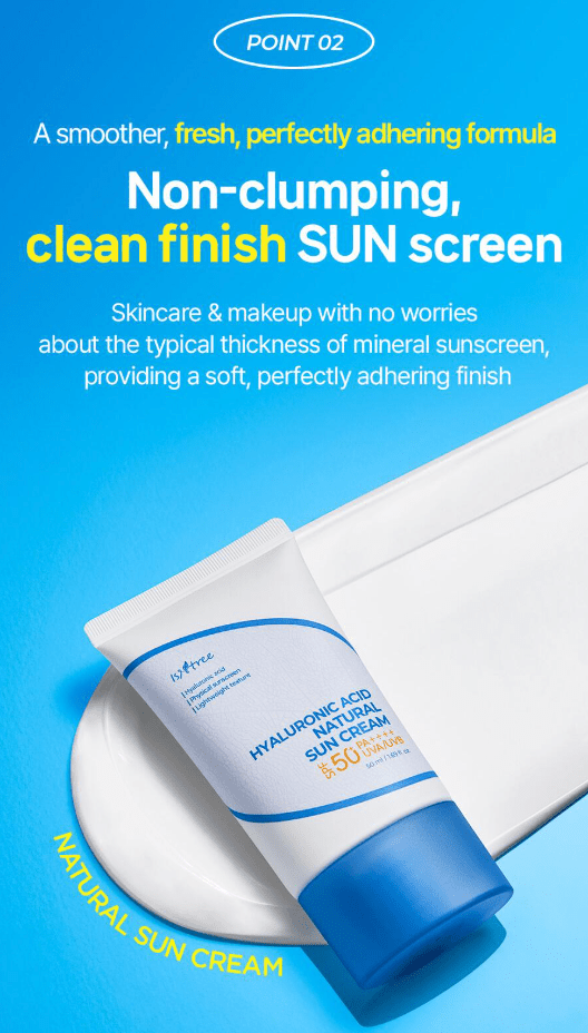 ISNTREE Hyaluronic Acid Natural Sunscreen SPF50+ PA++++ 50ml (NPN 80121023) Health & Beauty Kbeauty markham toronto free ship USA asian korean