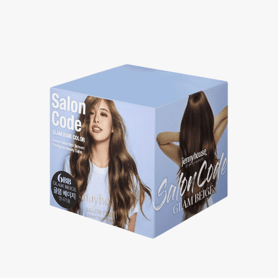 JENNYHOUSE Salon Code Glam Hair Color  Glam Beige 70ml x 2 Hair Color 1