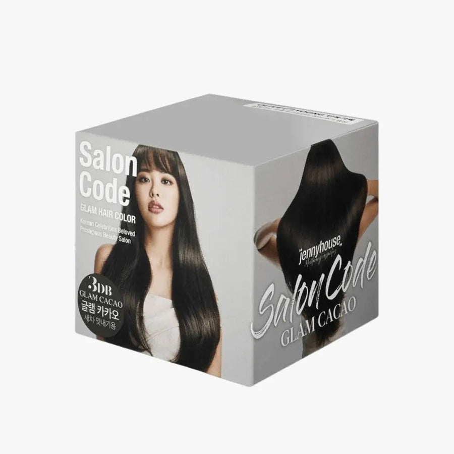 JENNYHOUSE Salon Code Glam Hair Color  Glam Cacao 70ml x 2 Hair Color 1