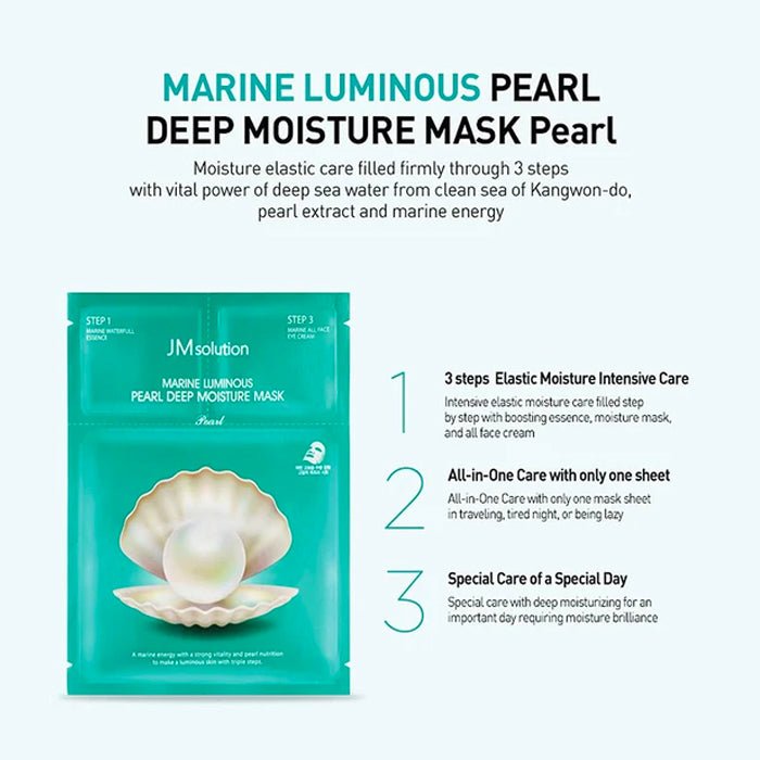 JM Solution Marine Luminous Pearl Deep Moisture Mask 10pcs oceanbuy beauty markham toronto free ship USA asian korean skincare