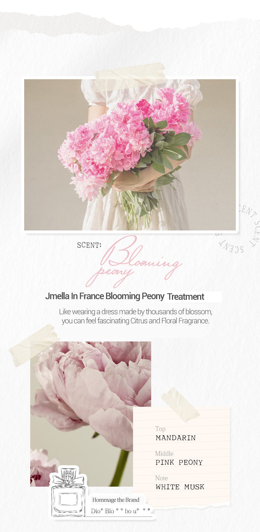 JMELLA In France No.01 Hair Treatment 500ml - Blooming Peony Health & Beauty oceanbuy.ca markham toronto free ship USA asian korean skincare