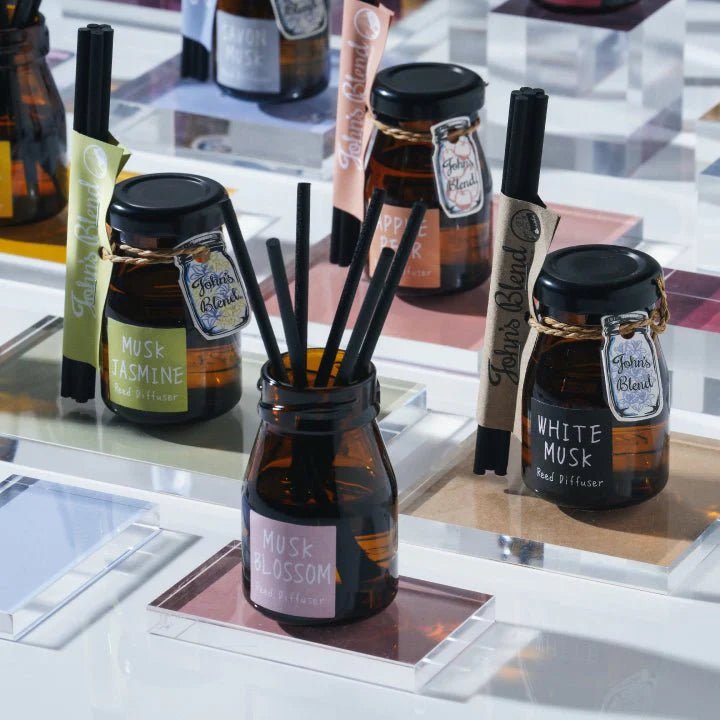 JOHN'S BLEND Mini Reed Diffuser 50ml - White Musk Home & Garden oceanbuy beauty markham toronto free ship USA asian korean skincare
