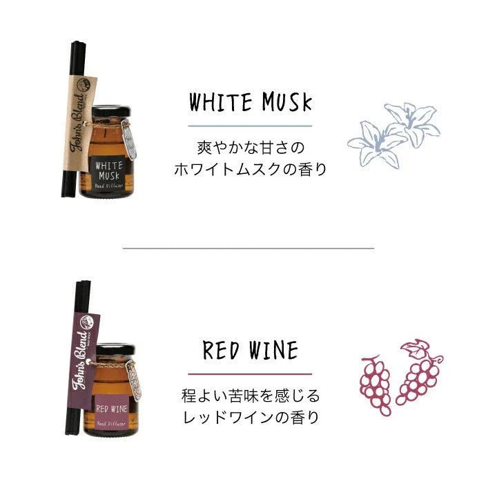 JOHN'S BLEND Mini Reed Diffuser 50ml - White Musk Home & Garden oceanbuy beauty markham toronto free ship USA asian korean skincare