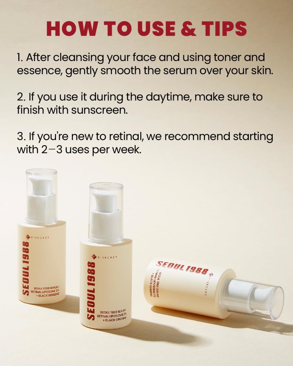 K - SECRET Seoul 1988 Serum: Retinal Liposome 2% + Black Gingeng 30ml Health & Beauty