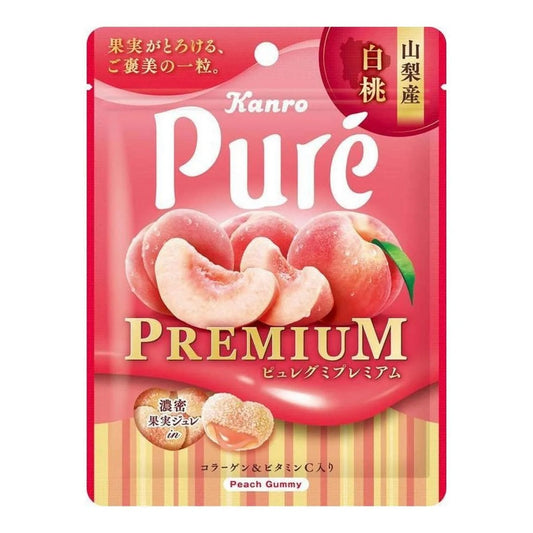 KANRO Pure Gummy Premium Yamanashi White Peach 54g Food, Beverages & Tobacco oceanbuy beauty markham toronto free ship USA asian korean skincare