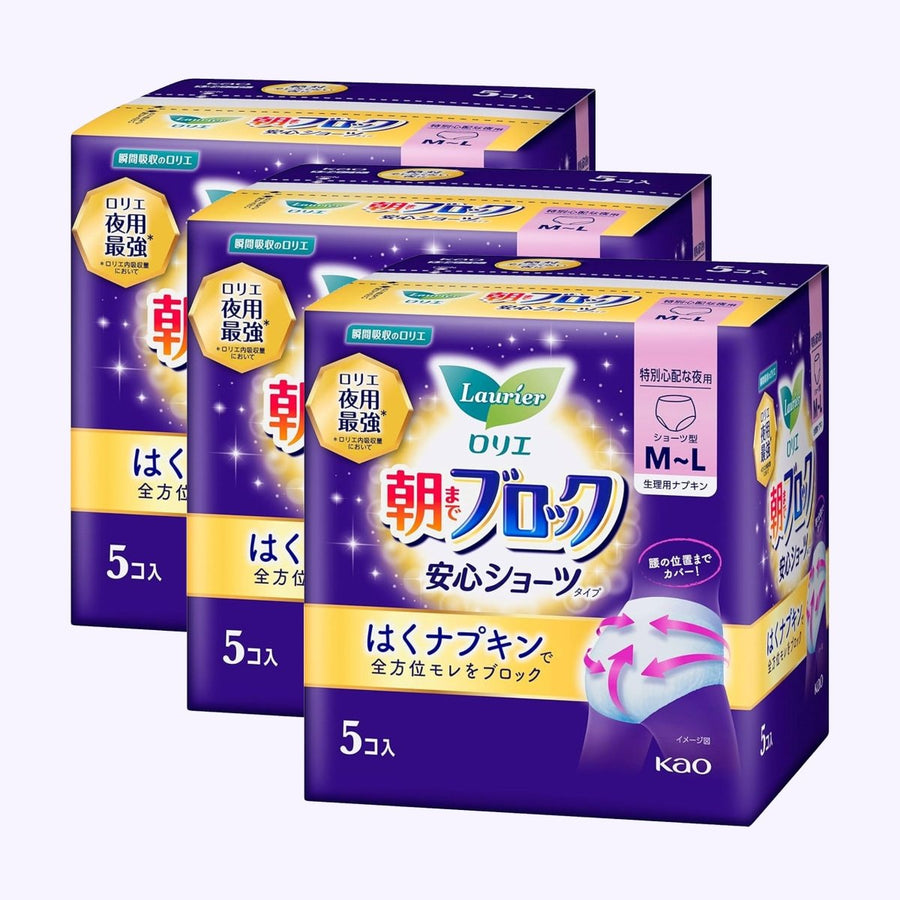 KAO Laurier Sanitary Napkin Super Guard Shorts Type 5Pcs (3 Bag) Health & Beauty oceanbuy.ca markham toronto free ship USA asian korean skincare