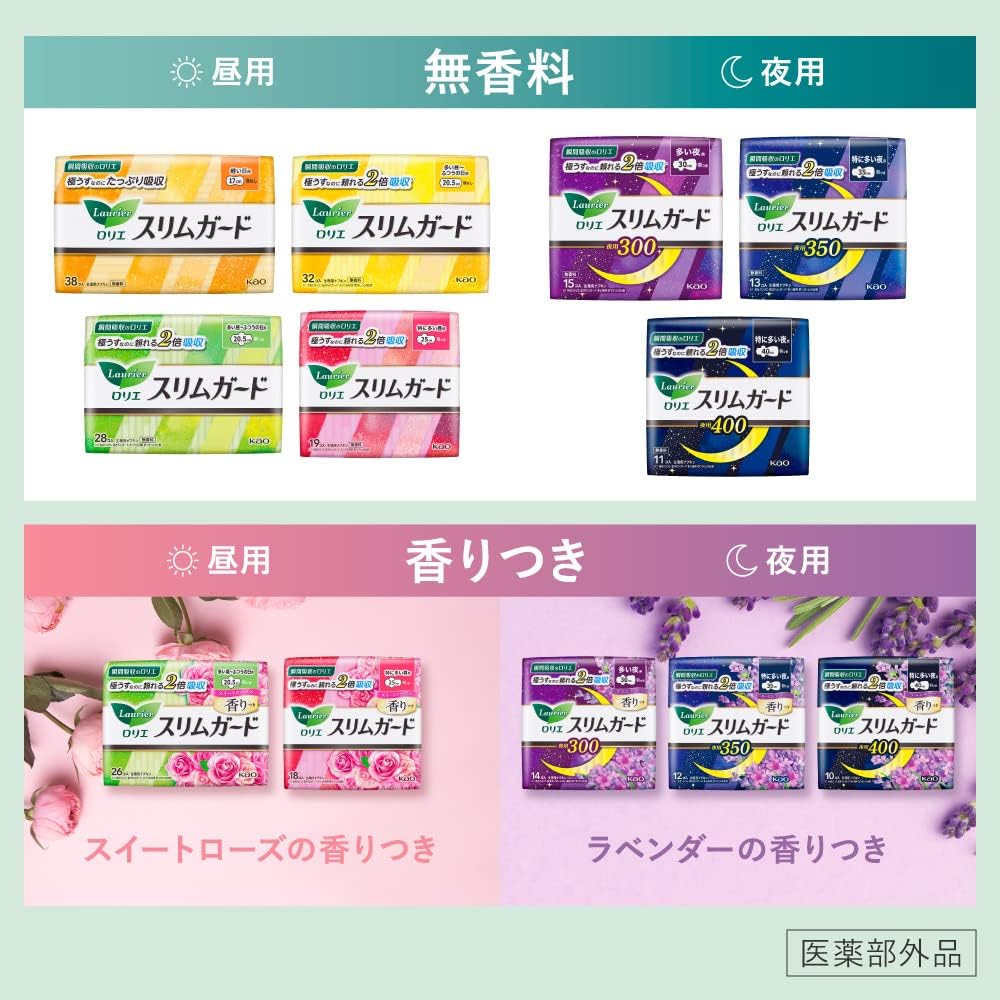 KAO Laurier Slim Guard for Firmly Night with Wings 35cm 13 Pads Health & Beauty oceanbuy beauty markham toronto free ship USA asian korean skincare