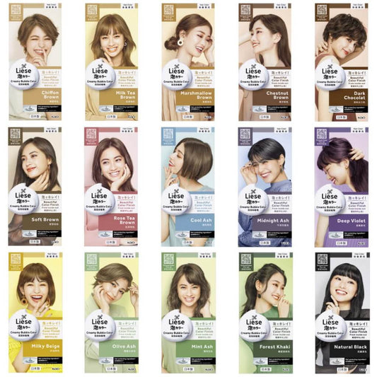 Kao Liese Creamy Bubble Hair Dye Color Design Series - 8 Types to choose oceanbuy.ca markham toronto free ship USA asian korean skincare