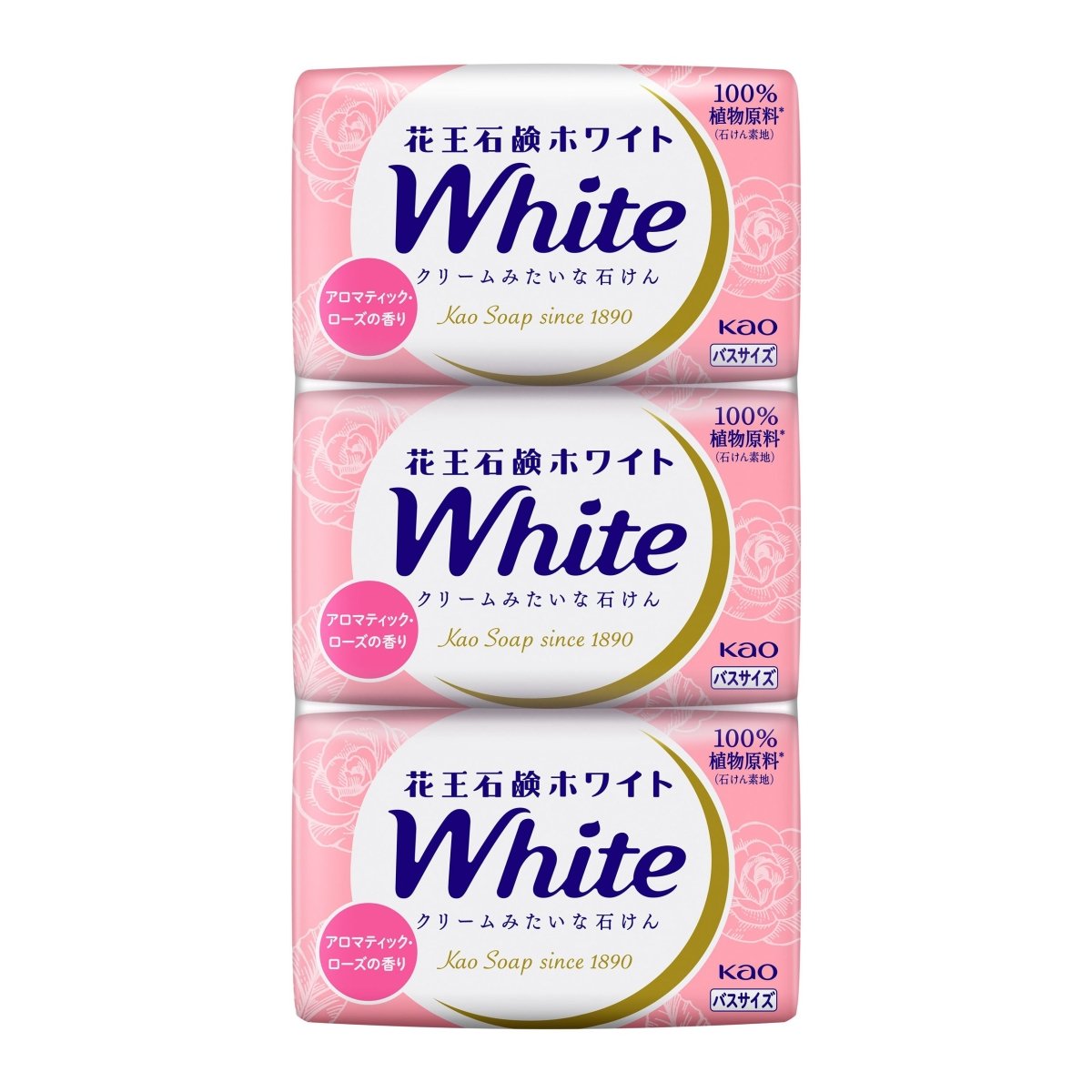 KAO White Creamy Soap Bar 130g*3Pcs - Aromatic Rose Scent Health & Beauty oceanbuy.ca markham toronto free ship USA asian korean skincare