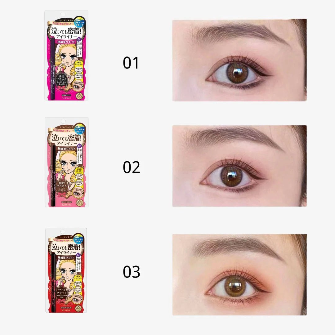 KISS ME Heroine Make Smooth Liquid Eyeliner - 3 Colors to Choose Eye Makeup oceanbuy beauty markham toronto free ship USA asian korean skincare