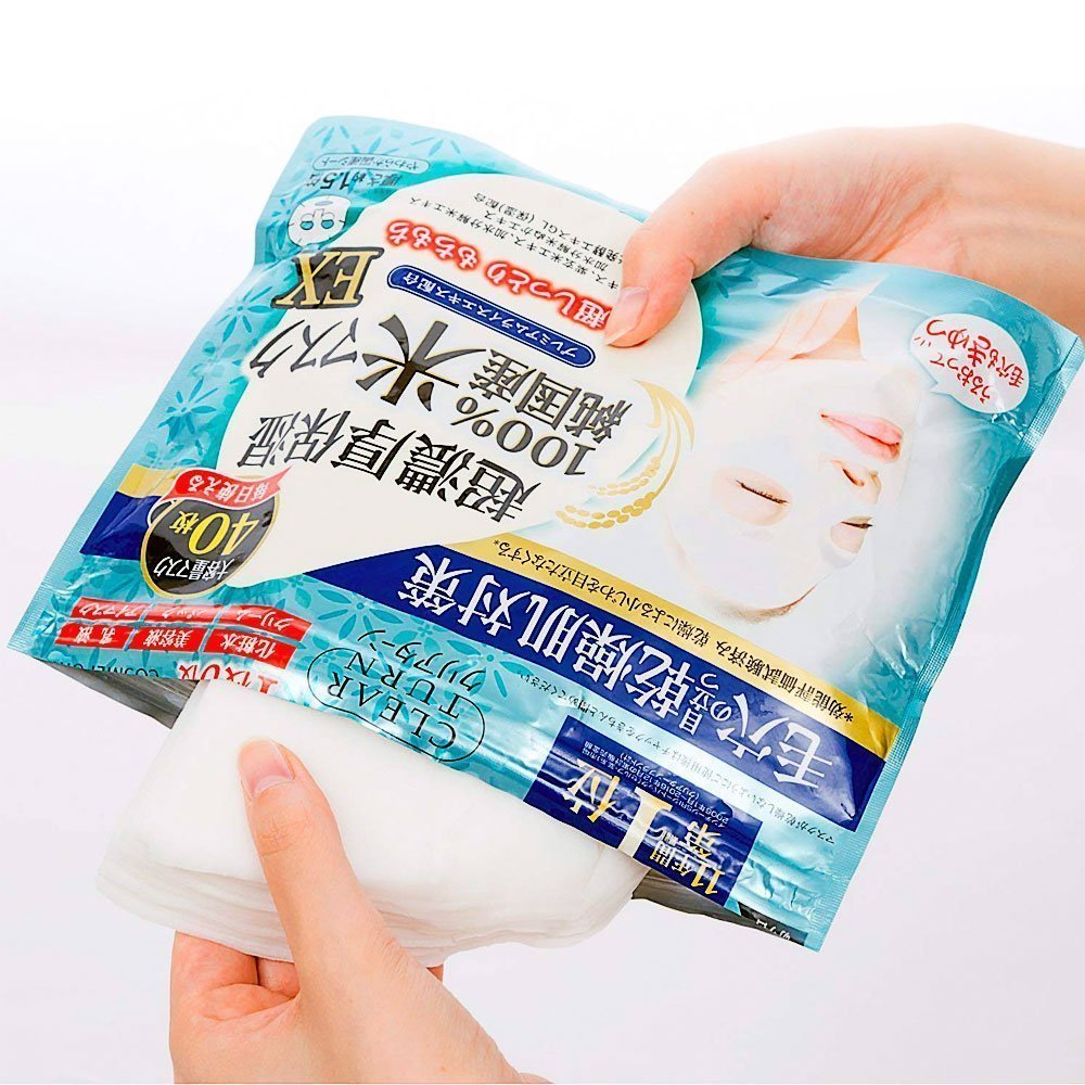 KOSE Clear Turn Pure Domestic Rice Face Mask EX 40 Sheets Health & Beauty
