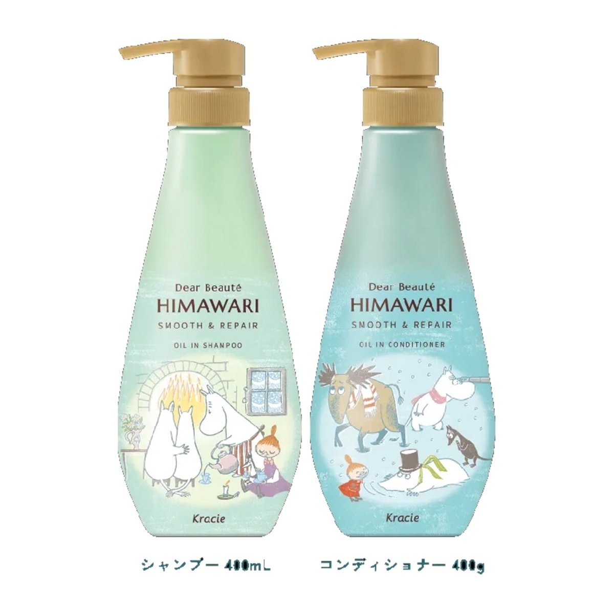 KRACIE Dear Beaute Himawari x Moomin Smooth & Repair Hair Care Set 400ml*2 Health & Beauty oceanbuy.ca markham toronto free ship USA asian korean skincare