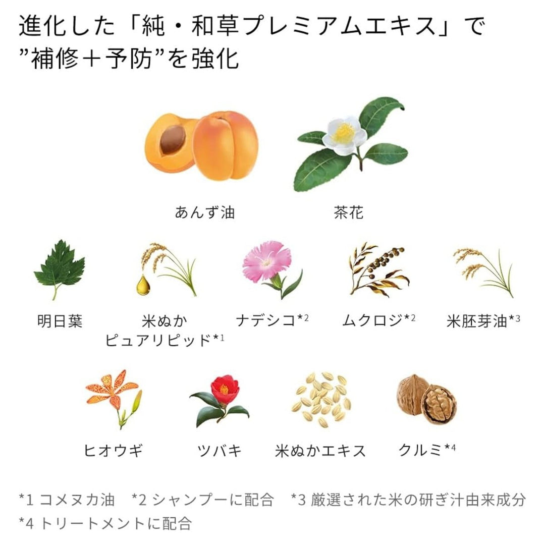 KRACIE ICHIKAMI Dense W Moisturizing Care Hair Care Set 480ml*2 Hair Care oceanbuy beauty markham toronto free ship USA asian korean skincare