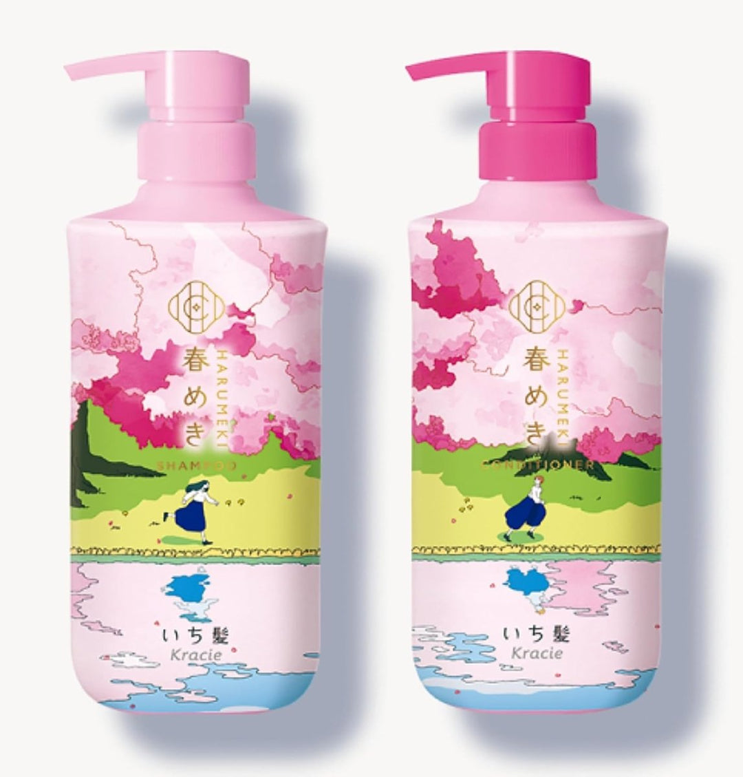 KRACIE ICHIKAMI Hair Care Set Limited Edition 480ml*2 - Spring Scent Hair Care oceanbuy beauty markham toronto free ship USA asian korean skincare