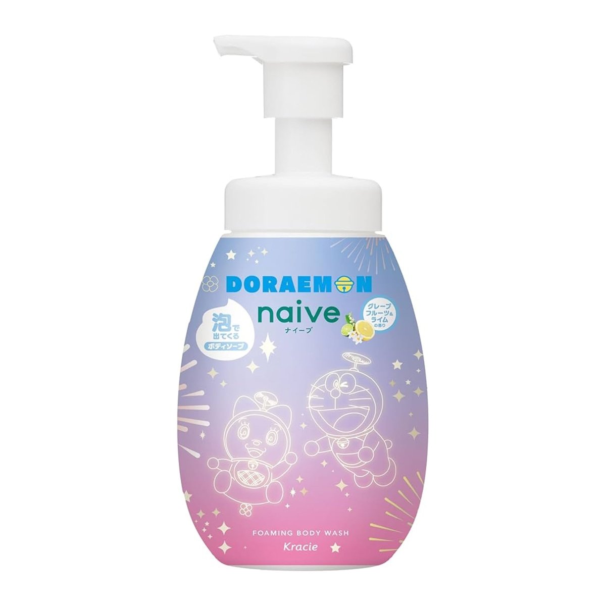 KRACIE Naive Limited Edition Doraemon Foaming Body Wash 600ml - Grapefruit Health & Beauty oceanbuy beauty markham toronto free ship USA asian korean skincare