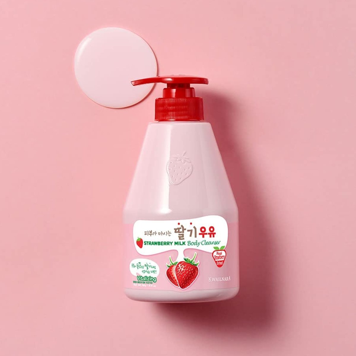 KWAILNARA Milk Body Cleanser 560g - Strawberry Health & Beauty oceanbuy.ca markham toronto free ship USA asian korean skincare