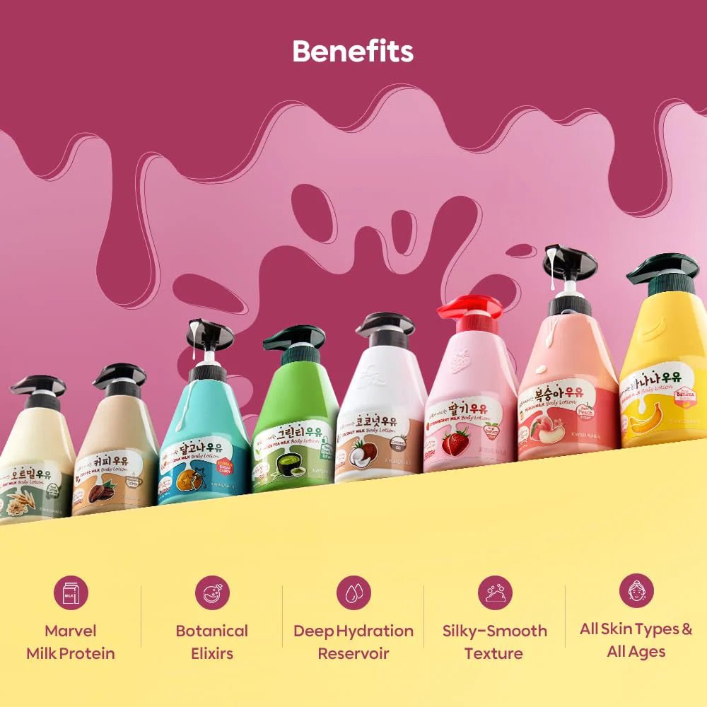 KWAILNARA Milk Body Lotion 560ml - Peach Health & Beauty