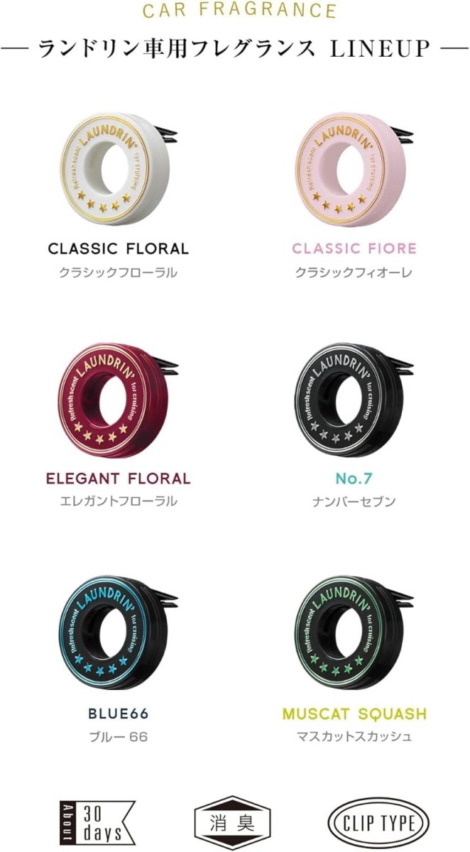 LAUNDRIN Car Fragrance 1EA - Elegant Fiore Home & Garden