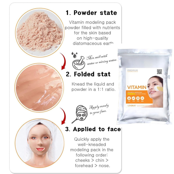 LINDSAY Premium Modeling Mask 1Kg - Vitamin Health & Beauty oceanbuy beauty markham toronto free ship USA asian korean skincare