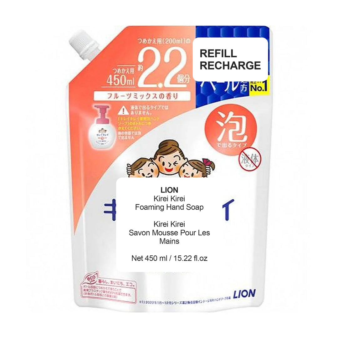 LION KireiKirei Foaming Hand Soap Refill 450ml - Fruit Mix