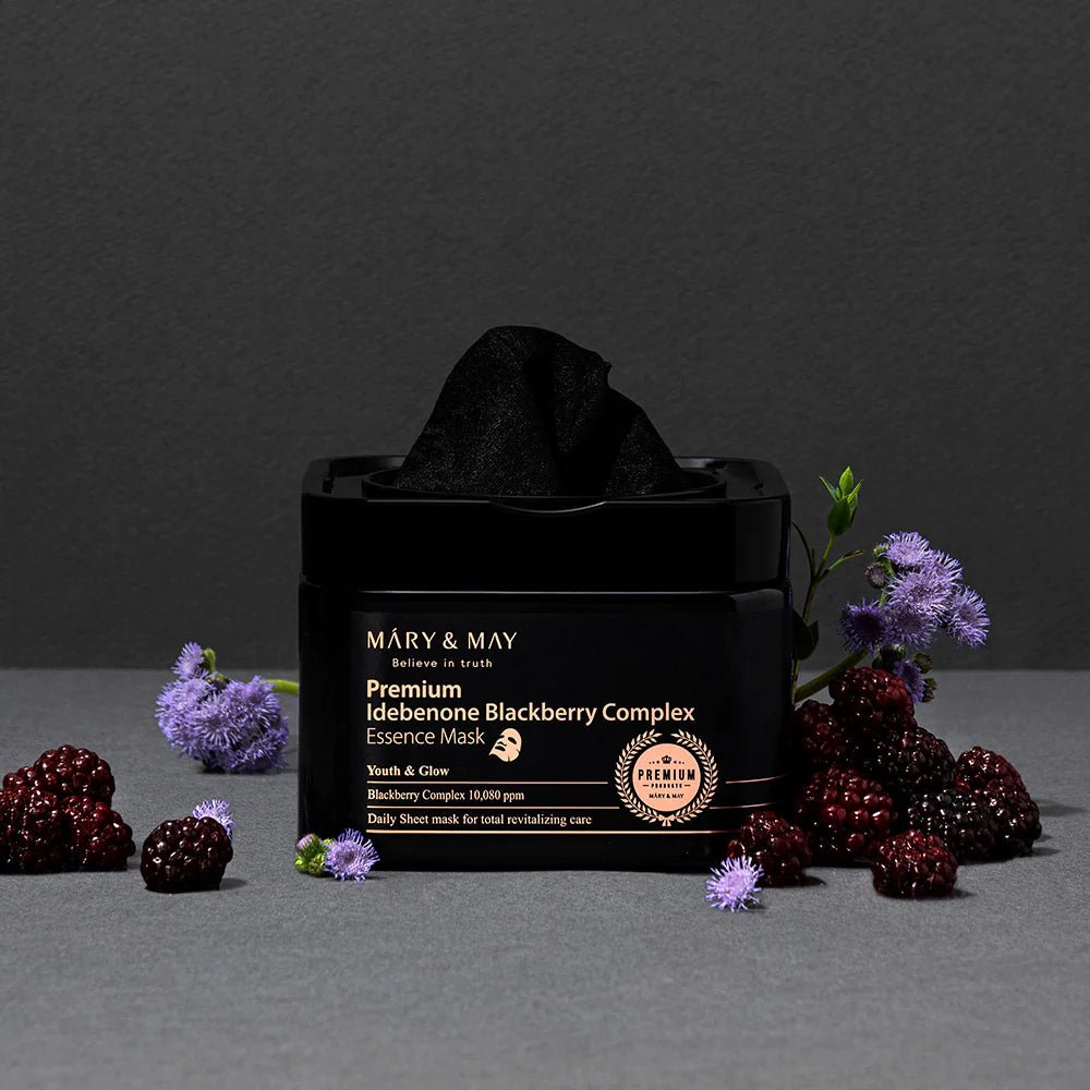 MARY & MAY Premium Idebenone Blackberry Complex Essence Mask 20Pcs Health & Beauty 2