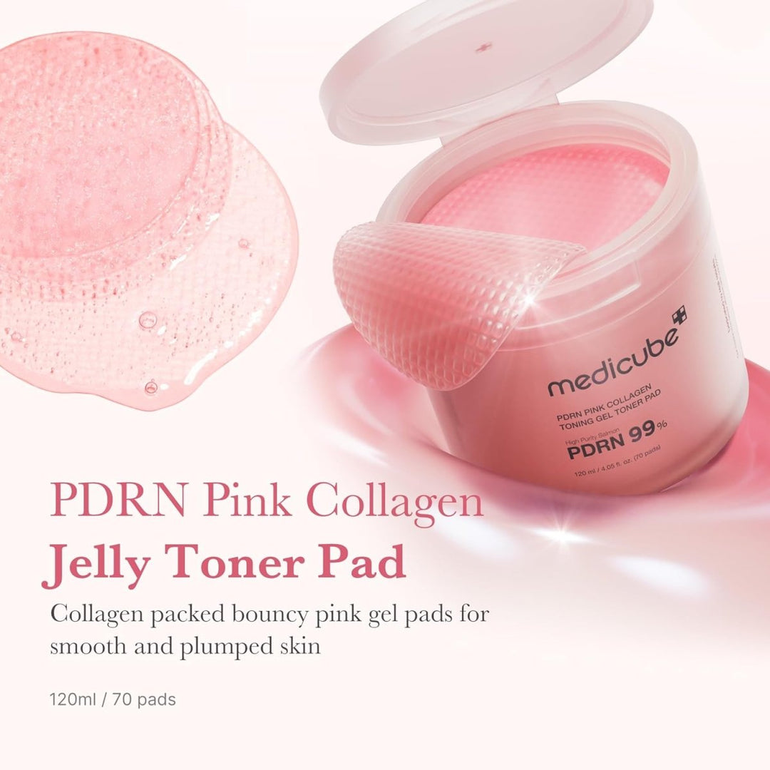 MEDICUBE PDRN Pink Collagen Toning Gel Toner Pad 70 Pads Health & Beauty