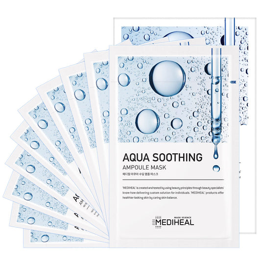 Mediheal Aqua Soothing Ampoule Mask 10sheets/box oceanbuy.ca markham toronto free ship USA asian korean skincare