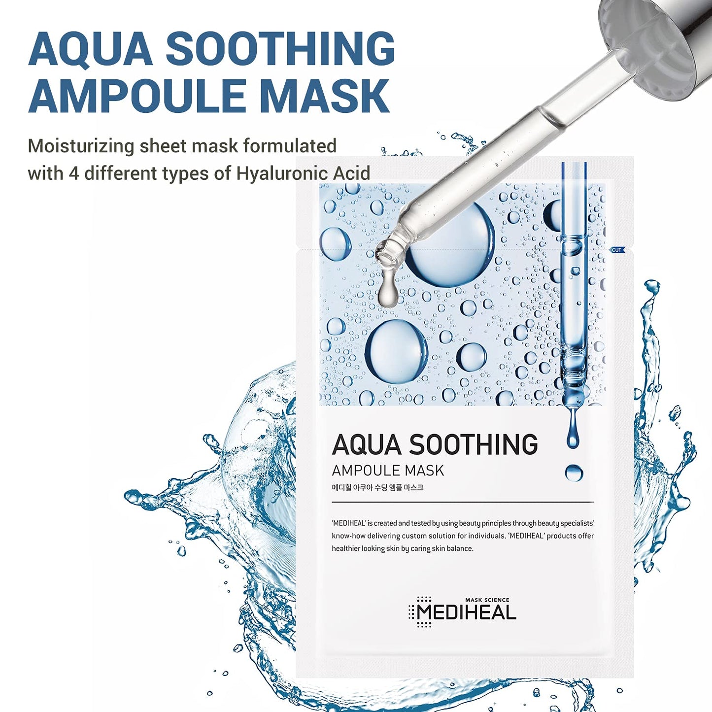 Mediheal Aqua Soothing Ampoule Mask 10sheets/box oceanbuy.ca markham toronto free ship USA asian korean skincare