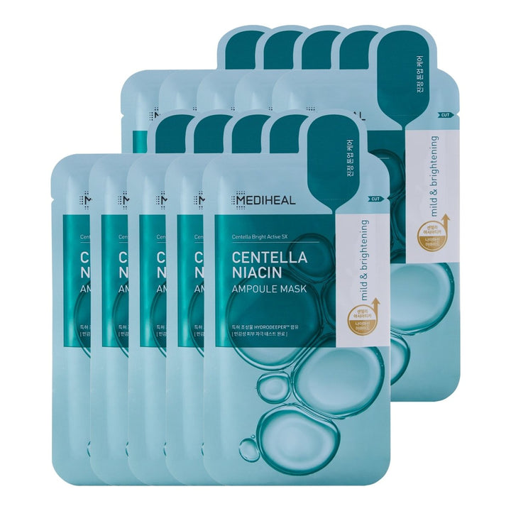 MEDIHEAL Centella Niacin Ampoule Mask 10Pcs Health & Beauty oceanbuy beauty markham toronto free ship USA asian korean skincare
