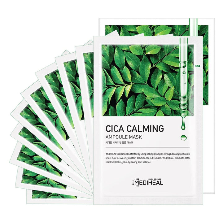 MEDIHEAL Cica Calming Ampoule Mask 10Pcs Health & Beauty Kbeauty markham toronto free ship USA asian korean