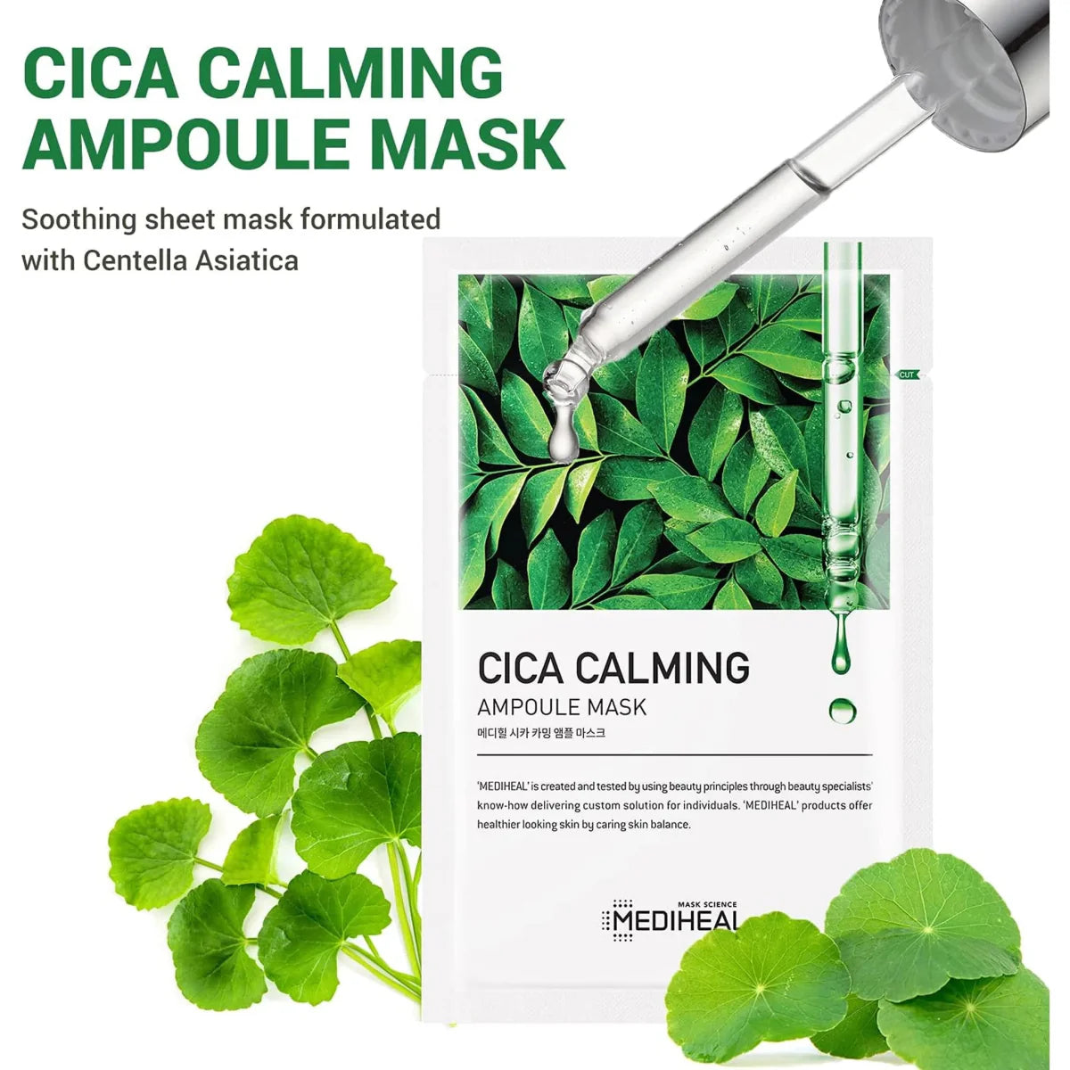 MEDIHEAL CICA Calming Ampoule Mask 25ml*10Pcs Health & Beauty oceanbuy.ca markham toronto free ship USA asian korean skincare