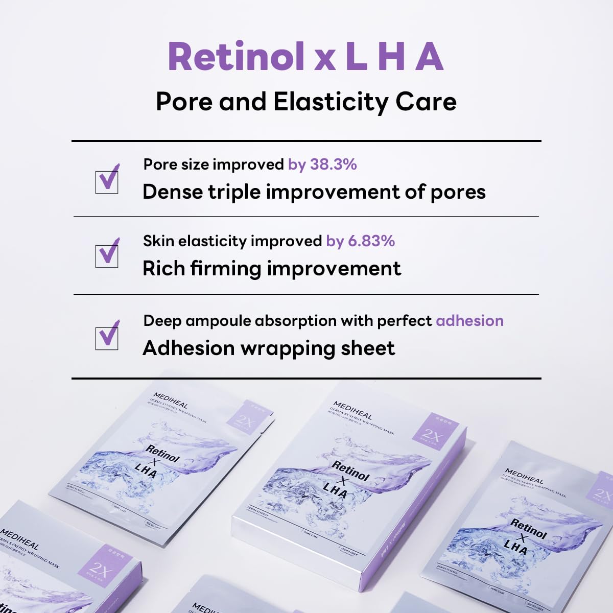 MEDIHEAL Derma Synergy Wrapping Mask 10Pcs - Pore Elasticity (Retinol X LHA) Health & Beauty oceanbuy beauty markham toronto free ship USA asian korean skincare