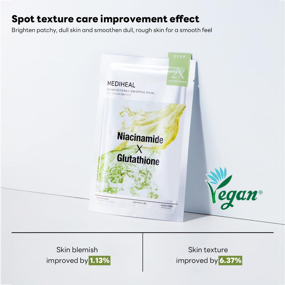 MEDIHEAL Derma Synergy Wrapping Mask Sheet for Blemish Care 10Pcs Health & Beauty oceanbuy.ca markham toronto free ship USA asian korean skincare