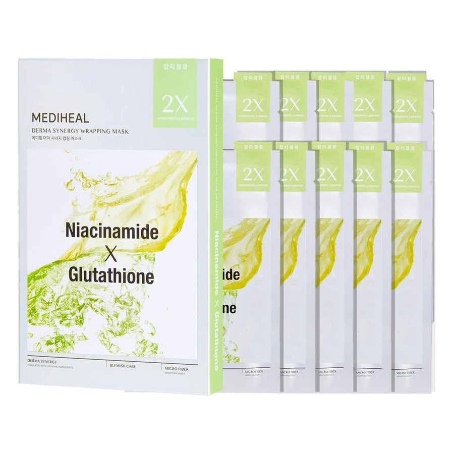 MEDIHEAL Derma Synergy Wrapping Mask Sheet for Blemish Care 10Pcs Health & Beauty Kbeauty markham toronto free ship USA asian korean