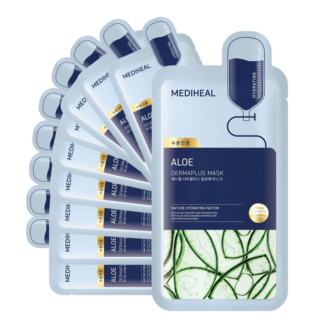 MEDIHEAL Dermaplus Mask 10Pcs - Aloe Health & Beauty Kbeauty markham toronto free ship USA asian korean
