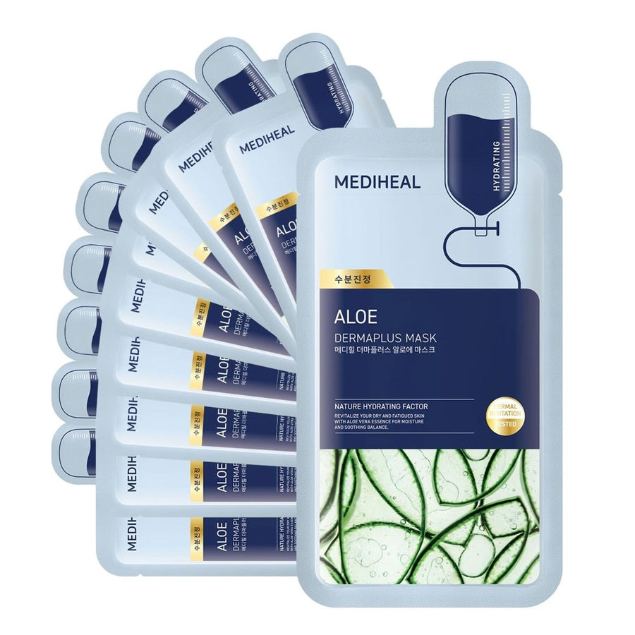 MEDIHEAL Dermaplus Mask 10Pcs - Aloe Health & Beauty Kbeauty markham toronto free ship USA asian korean