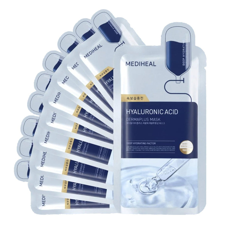 MEDIHEAL Dermaplus Mask 10Pcs - Low Molecular Hyaluronic Acid Health & Beauty Kbeauty markham toronto free ship USA asian korean