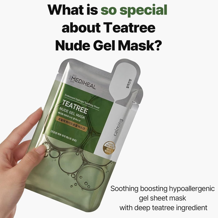MEDIHEAL Nude Gel Mask Teatree 10Pcs Health & Beauty oceanbuy beauty markham toronto free ship USA asian korean skincare
