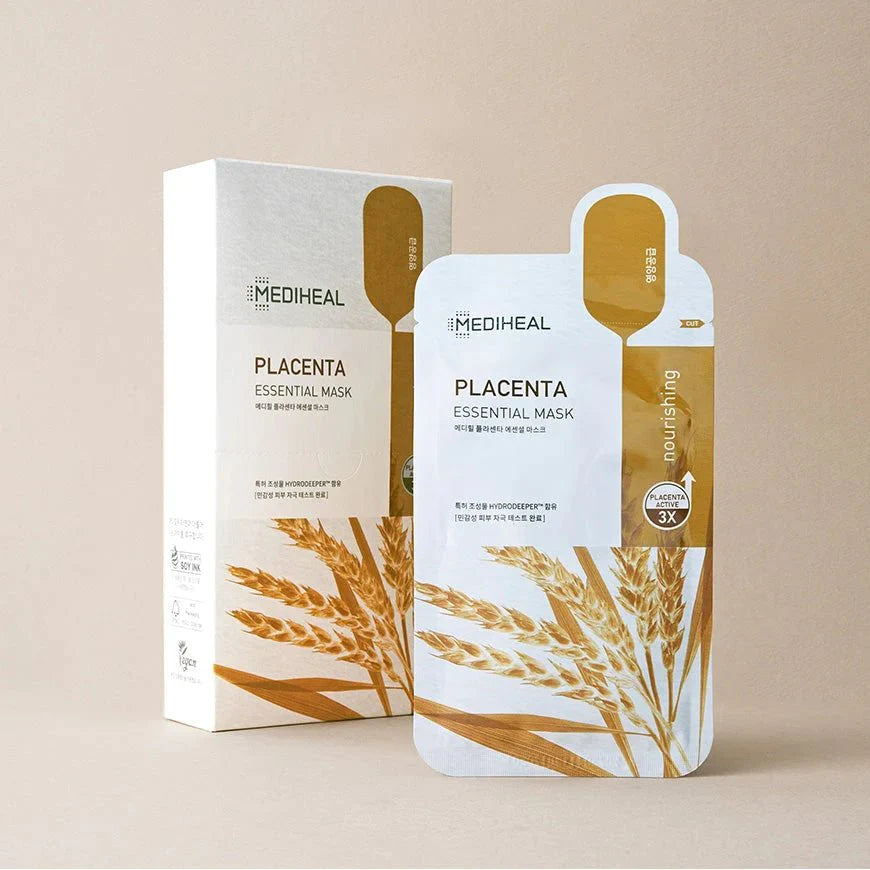 MEDIHEAL Placenta Essential Mask 24ml*10Pcs Health & Beauty oceanbuy.ca markham toronto free ship USA asian korean skincare